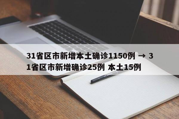 31省区市新增本土确诊1150例 → 31省区市新增确诊25例 本土15例