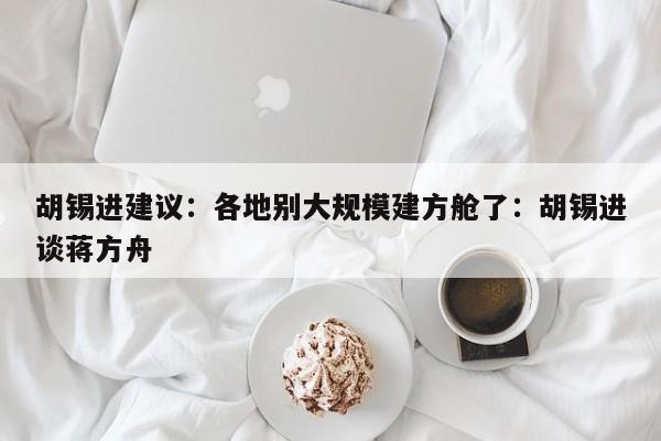 胡锡进建议：各地别大规模建方舱了：胡锡进谈蒋方舟